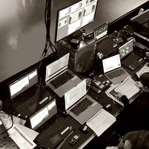 Netzwerktechnik und Notebooks von The Cue Group für Events und Produktionen